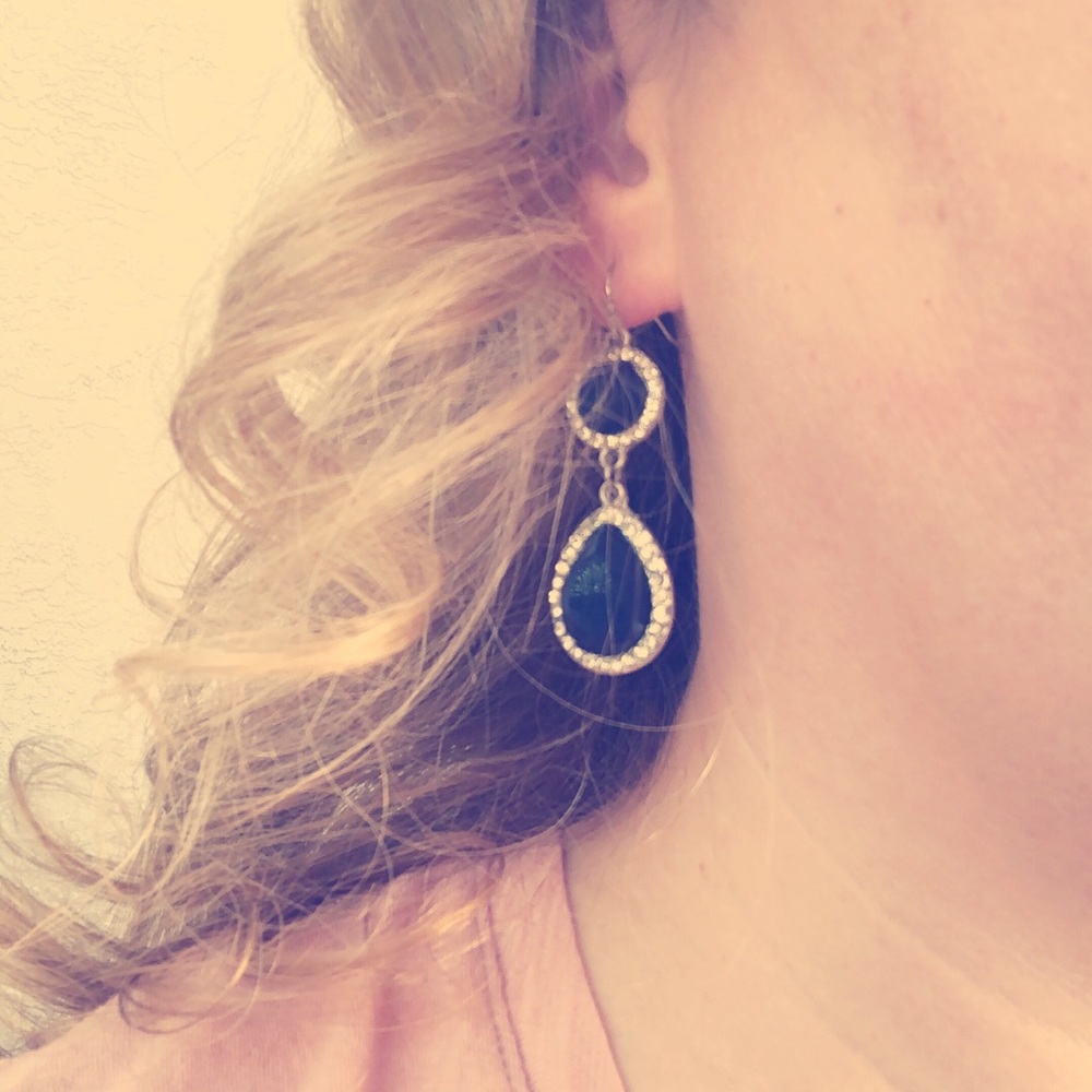Blue Crystal Earrings